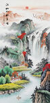 竖幅山水画