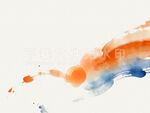 橙蓝抽象水墨背景