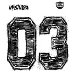 复古风格数字03图案设计