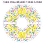 金凤凰吉祥花纹粉彩景泰蓝纹饰