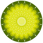 圆形绿色花纹