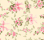 粉色花卉蝴蝶结图案布料