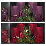 浪漫紫色红色布幔婚礼场景布置订