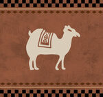 中古风复古骆驼装饰插画