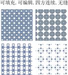 中国风图案 古风纹样  青花瓷