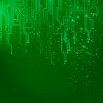 绿色科技风电路板背景图