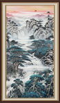 竖幅山水画