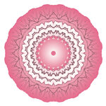 圆形粉色花纹