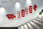 企业党建楼梯文化墙