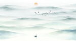 新中式屏风山水画