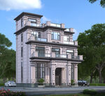 豪华四层中式别墅外观设计效果图