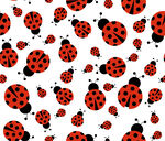 瓢虫图案无缝背景图