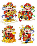 四财神形象插画