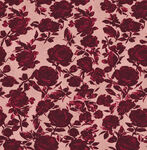 深红花卉图案布料纹理