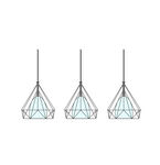 简约几何造型悬挂式吊灯 矢量图