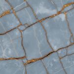 蓝金大理石纹理特写