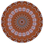 圆形棕色印花图案