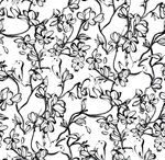黑白花卉图案纹理背景