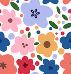 多彩花卉图案背景