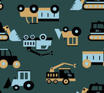 卡通工程车图案背景