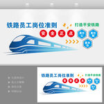 铁路员工岗位准则铁路文化墙