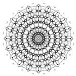 圆形黑白花纹