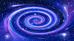 蓝紫色旋涡星空吊顶天花