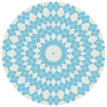 圆形蓝灰色几何装饰图案