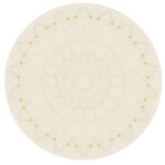 圆形米白色带金点装饰图案