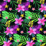 热带花卉植物图案背景