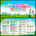 2026年爱国卫生月展板
