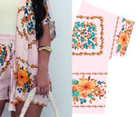 大牌花 定位  方巾 