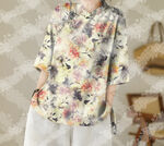 数码印花  手绘花 效果花