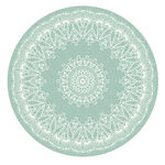 淡绿色曼陀罗花纹图案