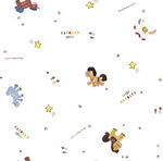 卡通动物星星图案背景图