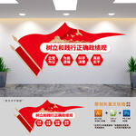 政绩观党建文化墙