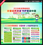 2026世界地球日展板宣传栏
