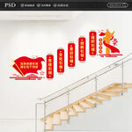 党建引领楼梯文化墙