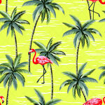 热带风情火烈鸟棕榈叶图案