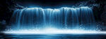 蓝色水流瀑布