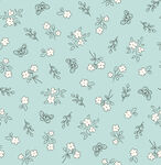 清新蓝底小花图案背景