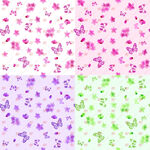 梦幻多彩蝴蝶图案背景