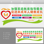 加强家庭教育指导服务文化墙