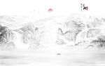 山水水墨画