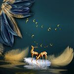 抽象羽毛艺术画