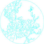 玉兰花  矢量图 