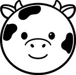 可爱卡通奶牛头像