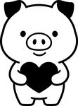 抱心小猪卡通形象