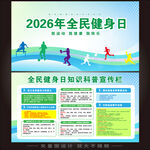 全民健身日知识宣传展板