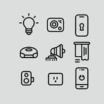 简约线条风电子设备图标